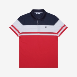 Fila Golf Pq - Miesten Poolopaita - Punainen | FI-37684